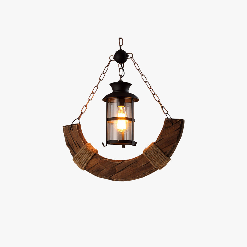 Epoch Decorative Pendant Light Wood Brown Dining Room Living Room