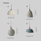 Valentina Modern LED Pendant Light Metal Blue White Bedroom/Kitchen