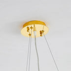 Kristy Contemporary Gold Glass Crystal Chandelier