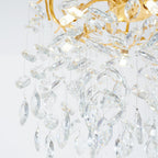 Kristy Contemporary Gold Glass Crystal Chandelier