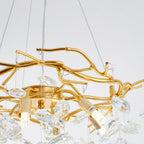 Kristy Contemporary Gold Glass Crystal Chandelier