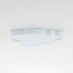 Arisha Modern Flush Mount Cloud Ceiling Light, White, Metal