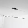 Arisha Wave Linear Pendant Light, Black/White