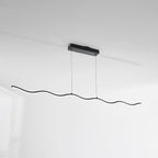 Arisha Wave Linear Pendant Light, Black/White