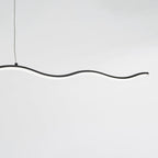 Arisha Wave Linear Pendant Light, Black/White