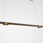 Muto Modern Minimalist Pendant Light, Metal Water Transfer Wood