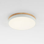 Aria Nordic LED Round Flush Mount Ceiling Light Wood Color
