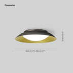 Arisha Round Metal Flush Mount Ceiling Light, Brass