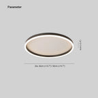 Arisha Minimalist Ring Metal Flush Mount Ceiling Light, Black