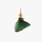 Valentina Retro LED Pendant Light Metal Green Glass Dining Room