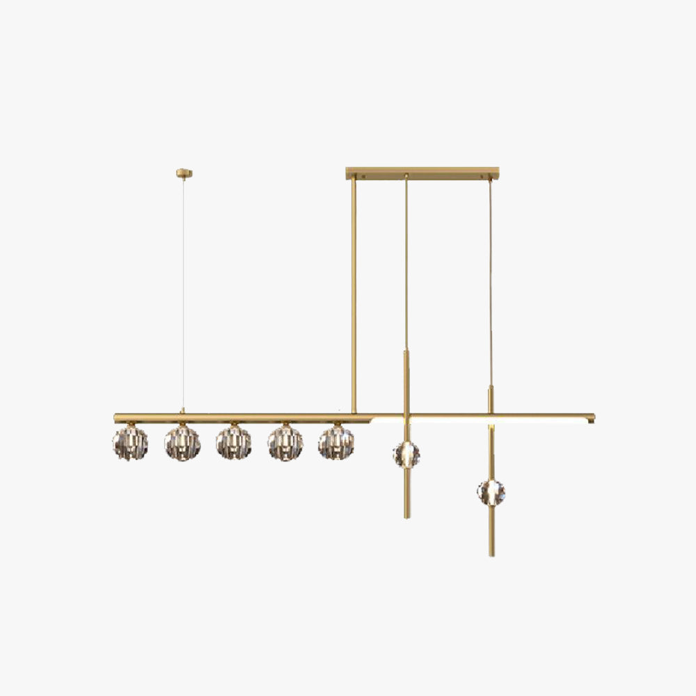 Kristy Metal & Crystal Pendant Light, Gold
