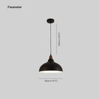 Valentina Modern Bowl-shaped Metal Pendant Light, Black/White