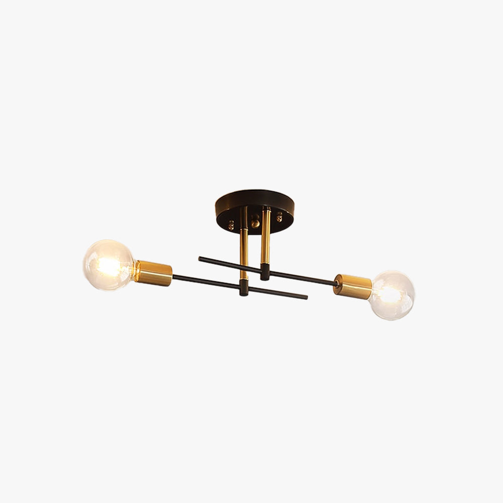 Valentina Flush Mount Ceiling Light Globe Modern, Metal/Glass