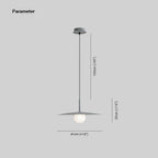 Arisha Modern Dish-shaped Metal Pendant Light, Black/White/Grey