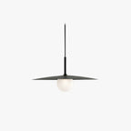 Arisha Modern Dish-shaped Metal Pendant Light, Black/White/Grey