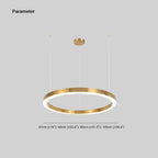 Arisha Modern Ring Metal Pendant Light, Gold