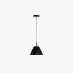 Valentina Modern Frisbee Shaped Metal Pendant Light, Black/White