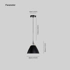 Valentina Modern Frisbee Shaped Metal Pendant Light, Black/White