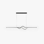 Arisha Modern Linear Metal Pendant Light, Black/White/Grey