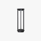 Ray Modern Metal Cylindrical Hollow Outdoor Bollard Light, Black