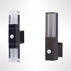 Ray Modern Rectangular Double- Head Metal Outdoor Wall Lamp