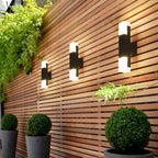 Ray Modern Rectangular Double- Head Metal Outdoor Wall Lamp