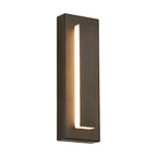 Kasso Modern Square Metal Outdoor Wall Lamp, Dark/Gray Bronze