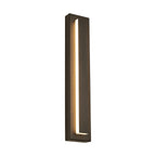 Kasso Modern Square Metal Outdoor Wall Lamp, Dark/Gray Bronze