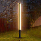 Ray Column Double Light Strip Outdoor Path Light, Black