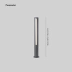 Ray Column Double Light Strip Outdoor Path Light, Black