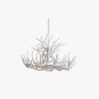 Silva Rustic Antler Metal/Resin Chandelier White Dining Room