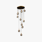 Valentina Modern Spiral Ball Glass Staircase Chandelier