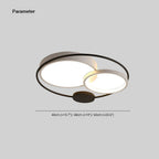 Arisha Modern Circular LED Flush Mount Ceiling Light, Black & White