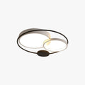 Arisha Modern Circular LED Flush Mount Ceiling Light, Black & White