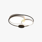 Arisha Modern Circular LED Flush Mount Ceiling Light, Black & White
