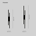 Cyral Minimalist Geometric Wall Lamp, Black/White