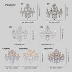 Silva Luxury Candlestick Clear Crystal Chandelier