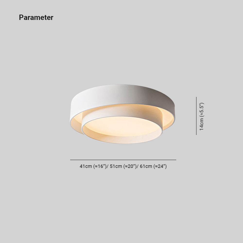 Arux Nordic Art Deco Circular Flush Mount Ceiling Light