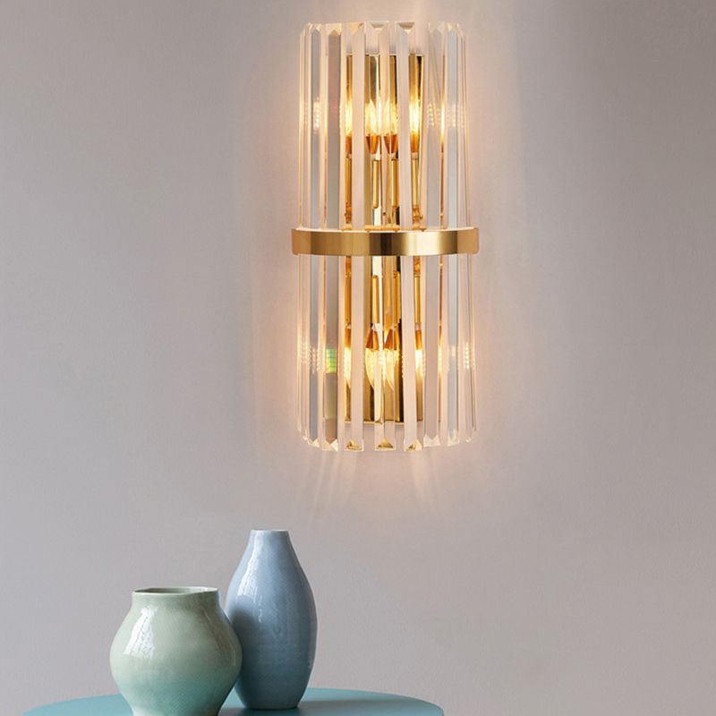 Kristy Luxury Gold Crystal Bedroom Bedside Wall Lamp
