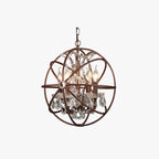 Kristy Rustic Vintage Candle Metal Pendant Light Black/Rust Bedroom