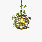 Ritta Rustic Plant Art Deco Globe Vine Pendant Light