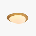 Arisha Flush Mount Ceiling Light Modern, Metal, Walnut/Natural