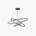 Arisha 3-Rings Black Black Modern Pendant Light