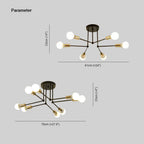 Valentina  Flush Mount Ceiling Light Linear Industrial