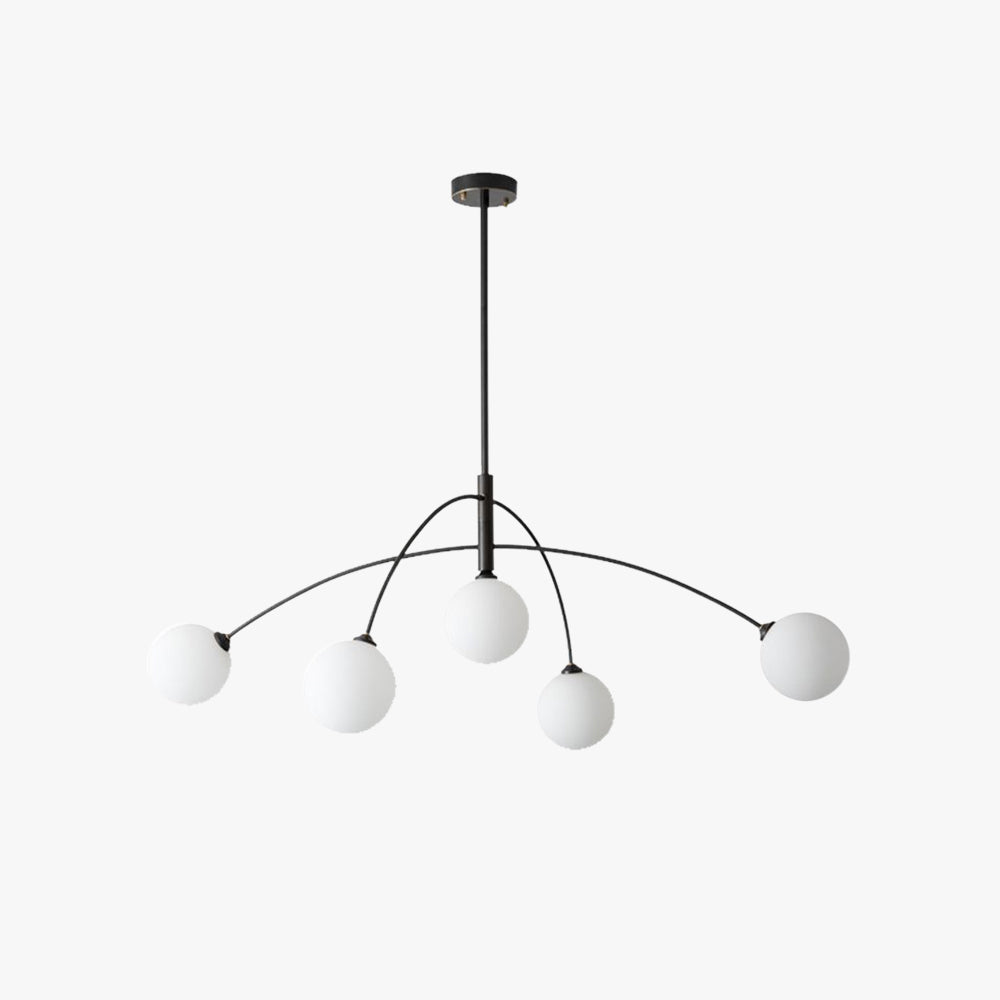 Valentina Pendant Light Globe Modern, Metal/Glass, Black/Gold, Bedroom