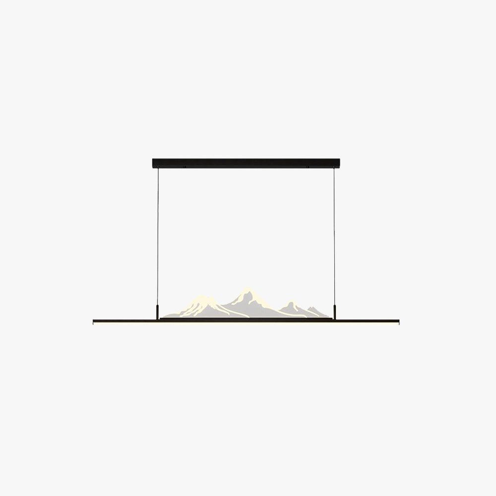 Arisha Designer Mountain Shape LED Pendant Light, Black/Gold