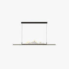 Arisha Designer Mountain Shape LED Pendant Light, Black/Gold