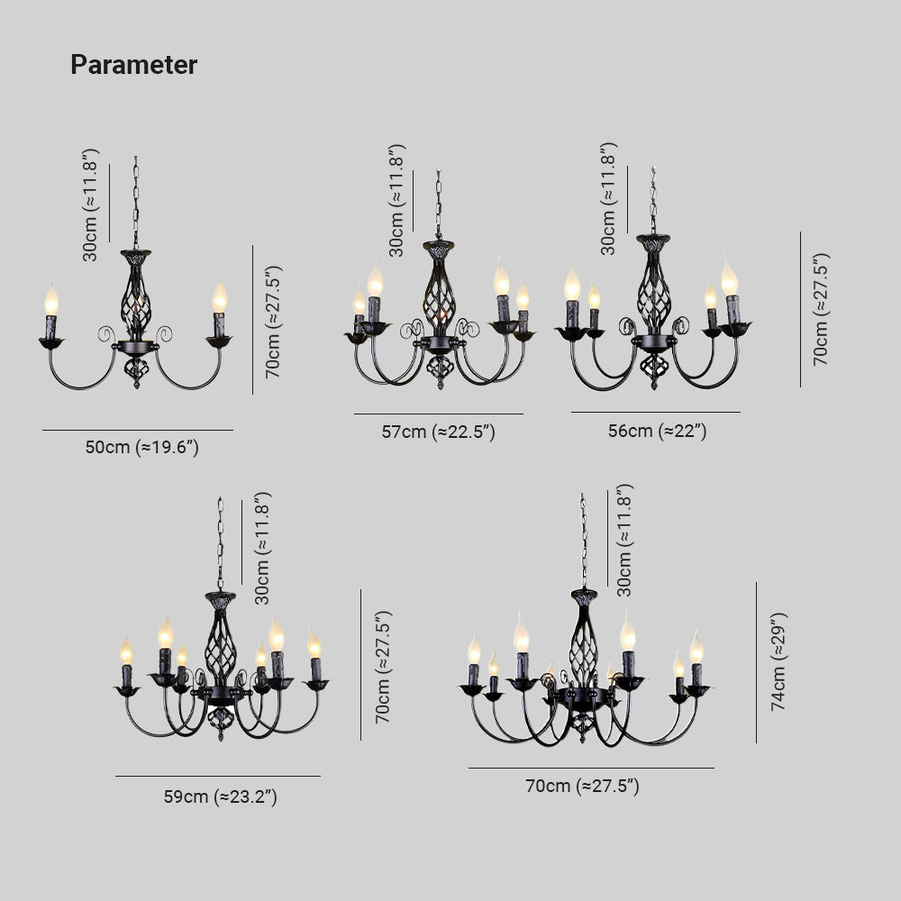 Silva Pendant Light Candle Retro, Metal/Glass, Black/White, Restaurant