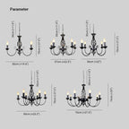 Silva Pendant Light Candle Retro, Metal/Glass, Black/White, Restaurant