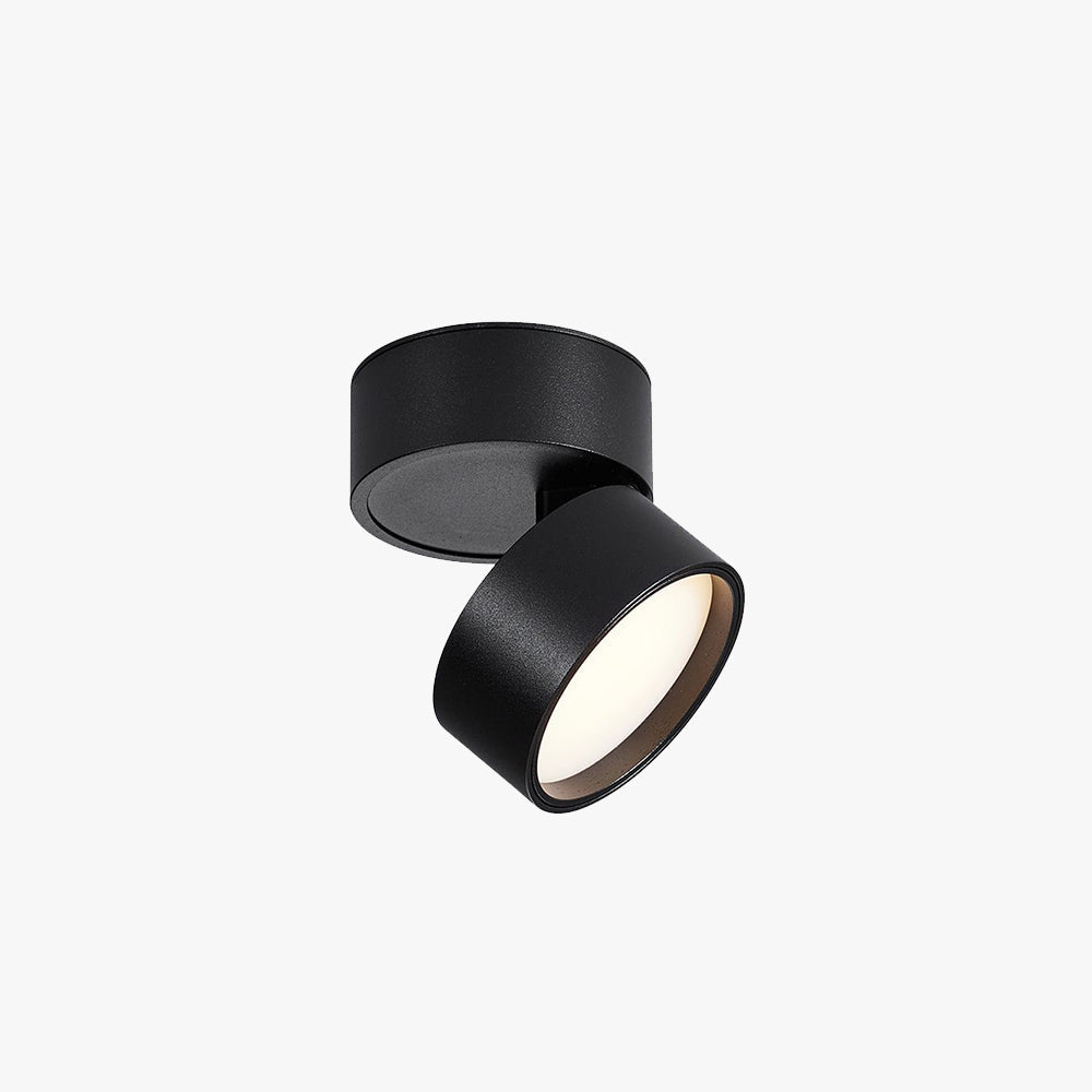 Arisha Flush Mount Ceiling Light Cylindrical Modern, Metal, Black/White, Hallway